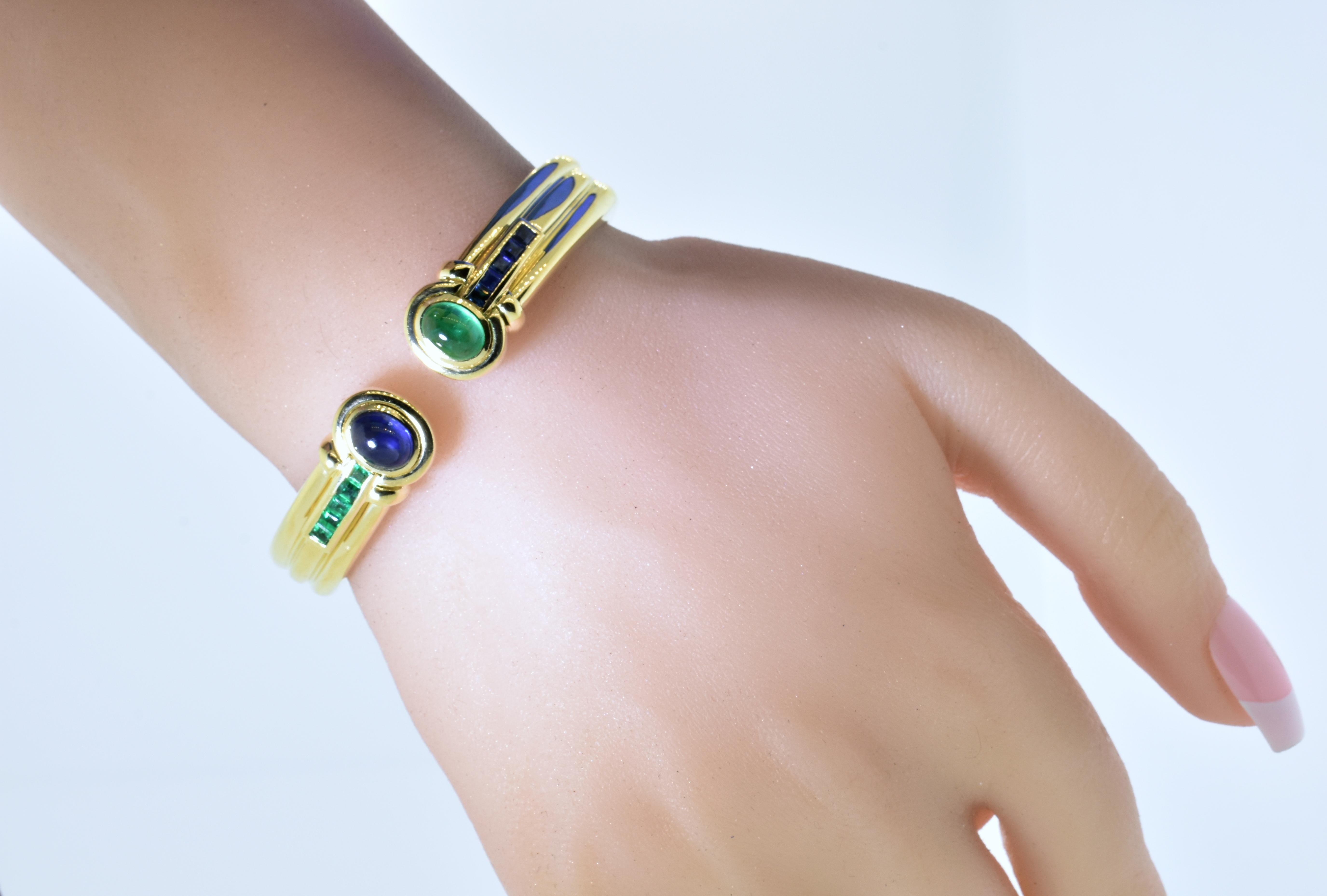 Sapphire and Emerald Bracelet, circa 1965 4