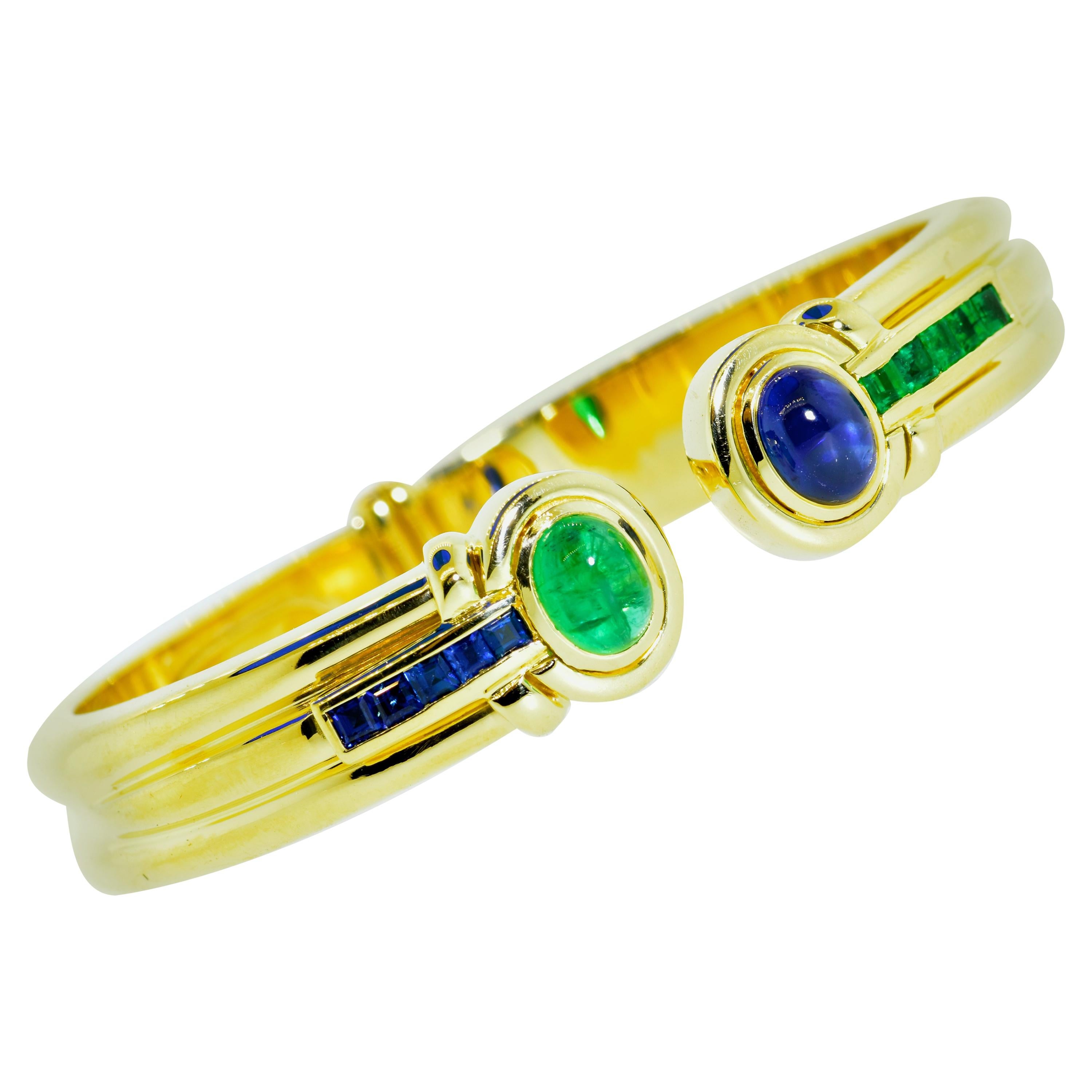 Sapphire and Emerald Bracelet, circa 1965