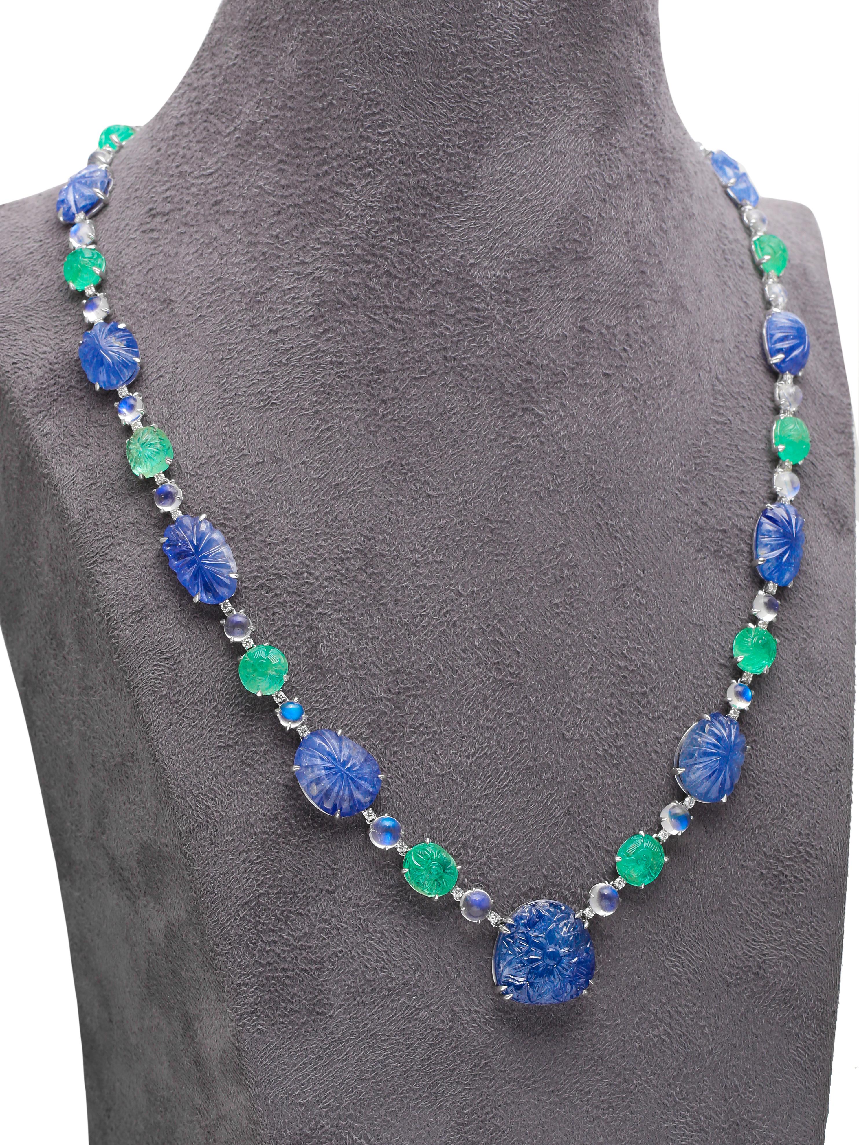 sapphire and emerald necklace