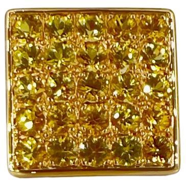 Yellow and grey gold 18 carat
25 yellow sapphire 3.5 diameter, around 5 carat 
George Lambert is an artisan from Geneva Switzerland. 