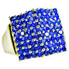 Sapphire and Gold Large Ring