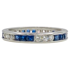 Sapphire and Platinum Eternity Band