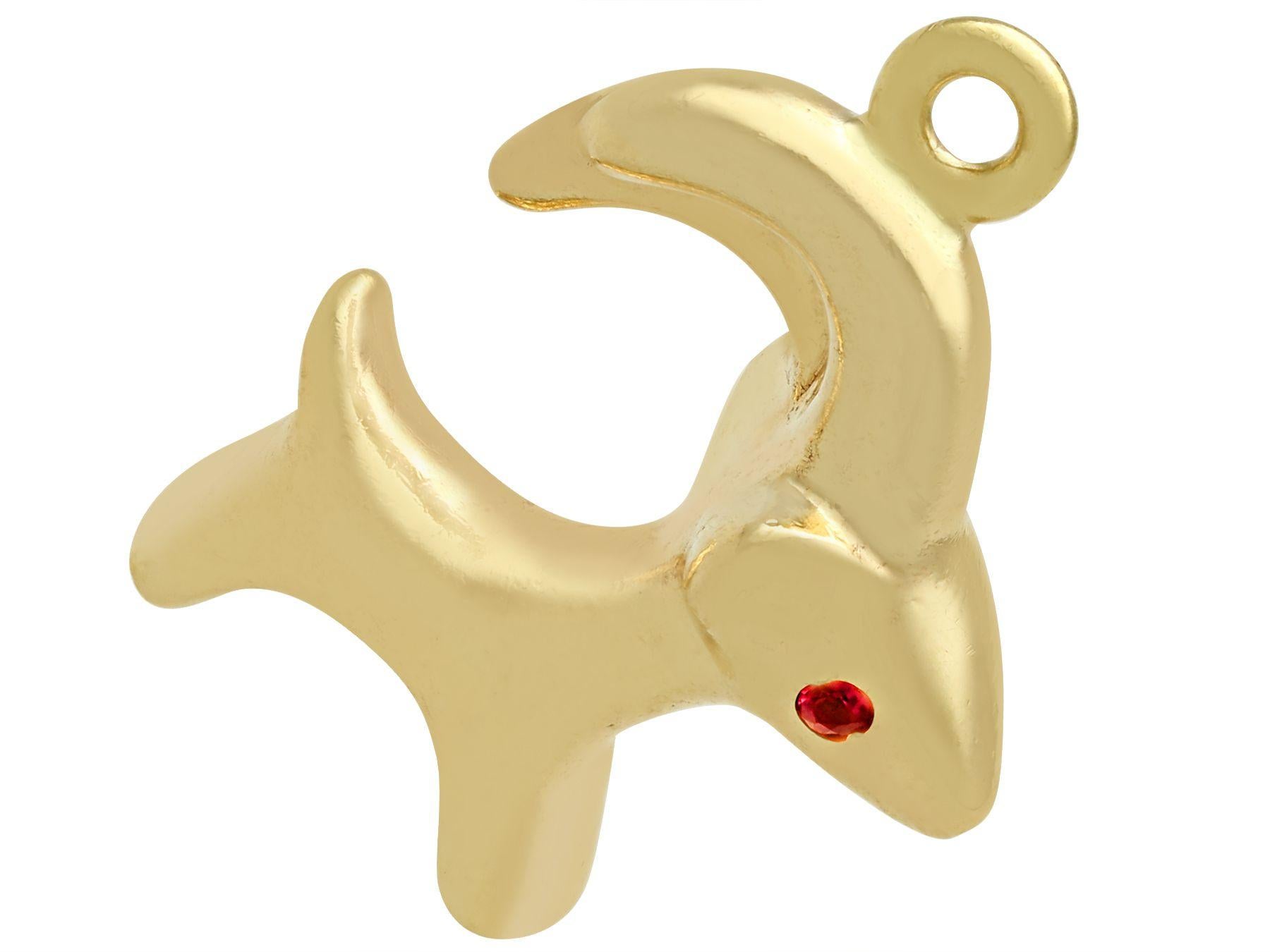 Sapphire and Ruby Yellow Gold Animal Charms 1
