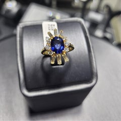 Sapphire Artdeco Ring