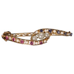 Bangle Zaffiro Rosa e Blu Blu Reale e Rosa Rubino con Perle