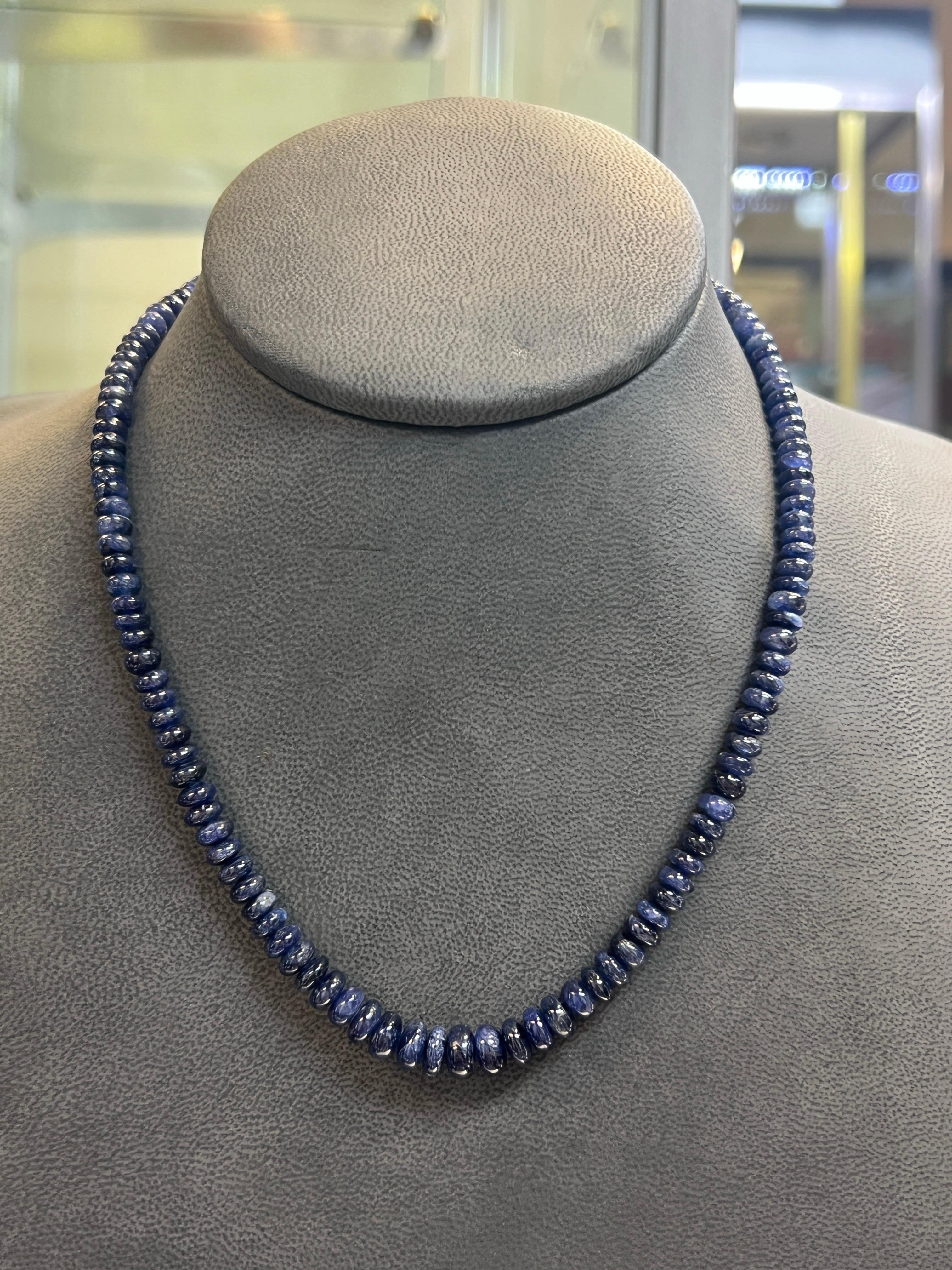 Sapphire Bead Necklace For Sale 1