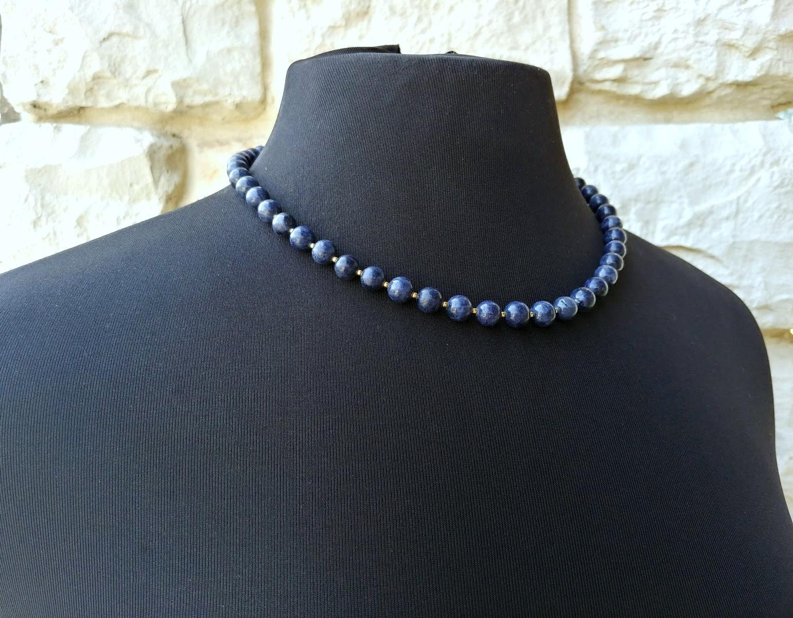 Sapphire Beaded Necklace For Sale 1