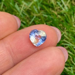 Saphir Bi-color 2.53Ct natürlich Unerhitzt Edelstein, Herzschliff, Sri Lanka