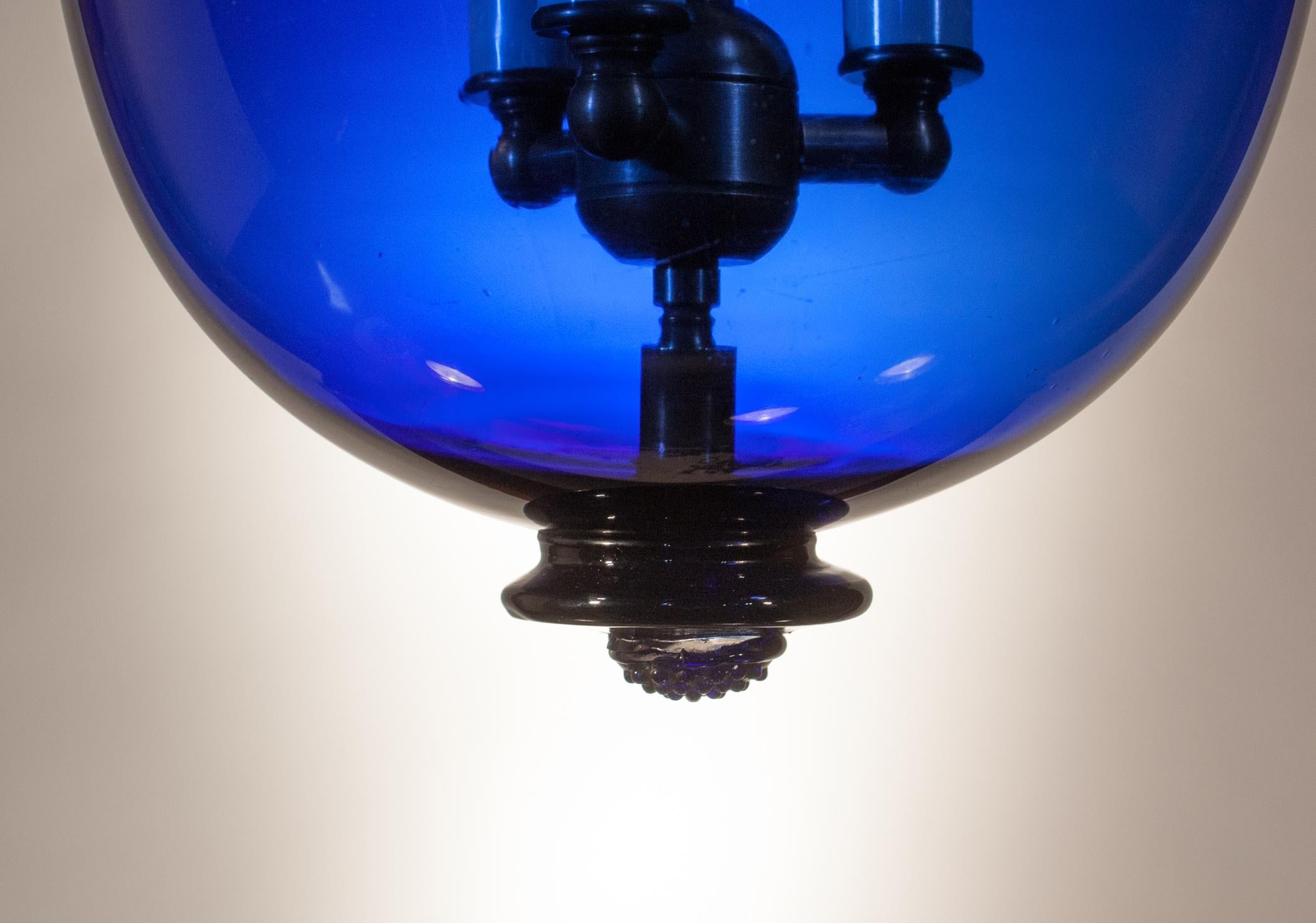 Sapphire Blue Bell Jar Lantern 2
