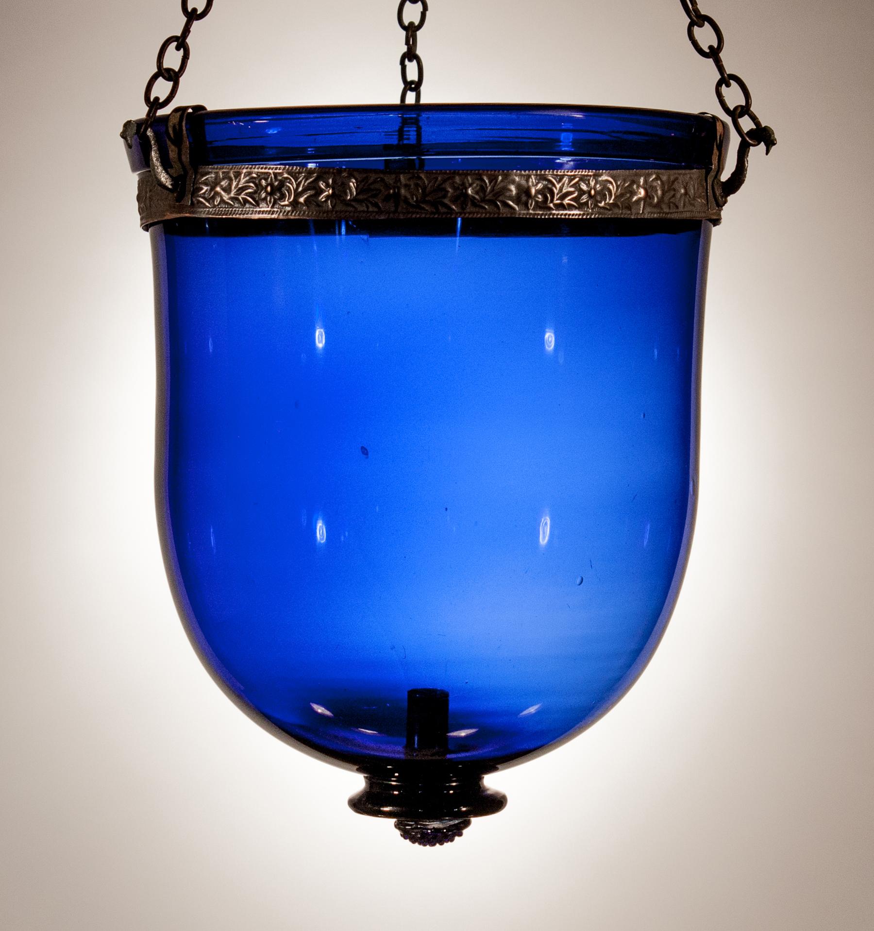 Sapphire Blue Bell Jar Lantern 4