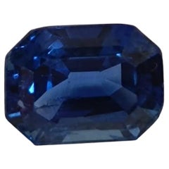 Sapphire Blue Emerald cut Gemstone 3.29 cts.