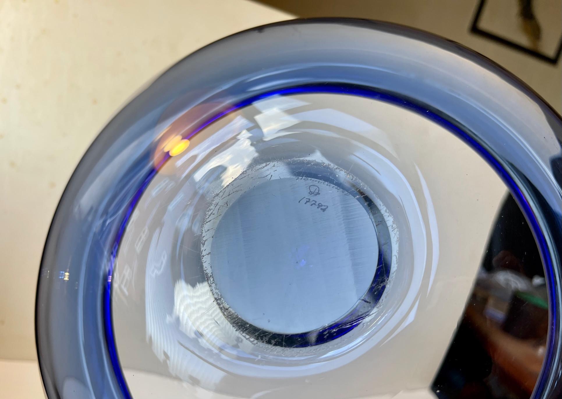 Sapphire Blue Provence Glass Bowl by Per Lütken for Holmegaard, 1960s In Good Condition In Esbjerg, DK
