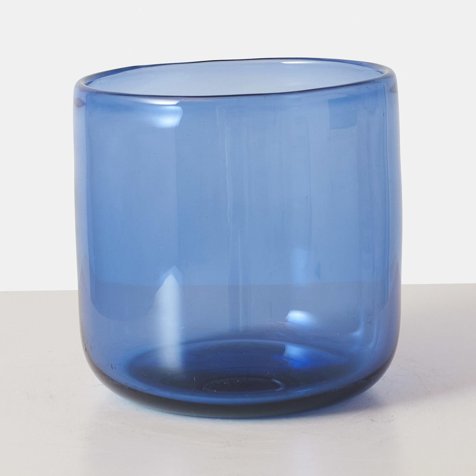 Modern Sapphire Blue Vase by Per Lütken for Holmegaard For Sale