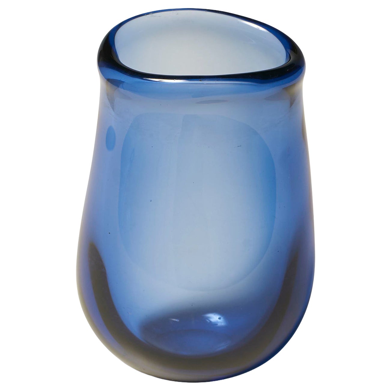 Sapphire Blue Vase by Per Lütken for Holmegaard For Sale