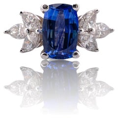 Sapphire Brilliance: 14k White Gold 
Natural Diamond Splendor Ring