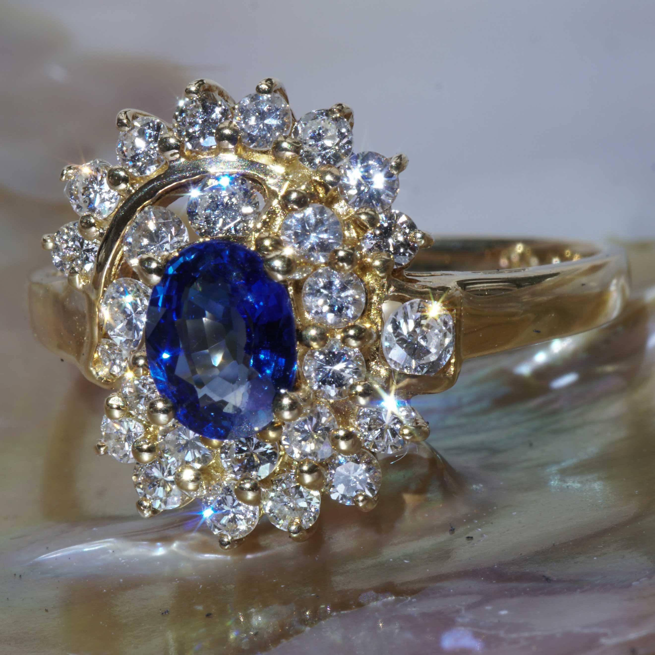 Sapphire Brilliant Ring 0.53 ct 0.65 ct wonderful Gemstone Color Royal Blue AAA 4