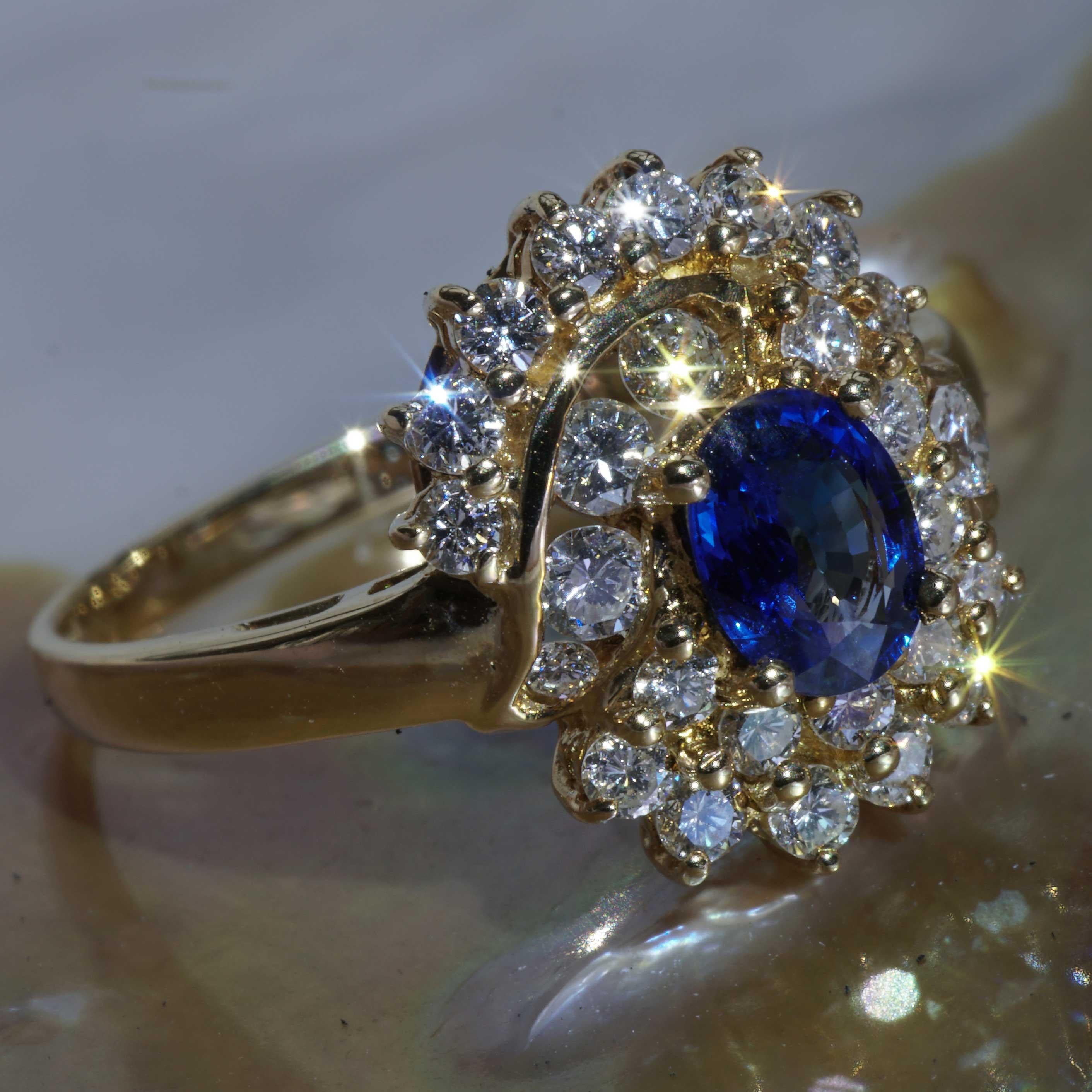 Sapphire Brilliant Ring 0.53 ct 0.65 ct wonderful Gemstone Color Royal Blue AAA 2