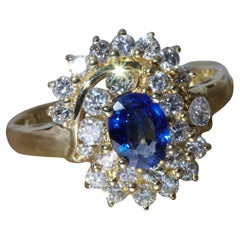 Sapphire Brilliant Ring 0.53 ct 0.65 ct wonderful Gemstone Color Royal Blue AAA