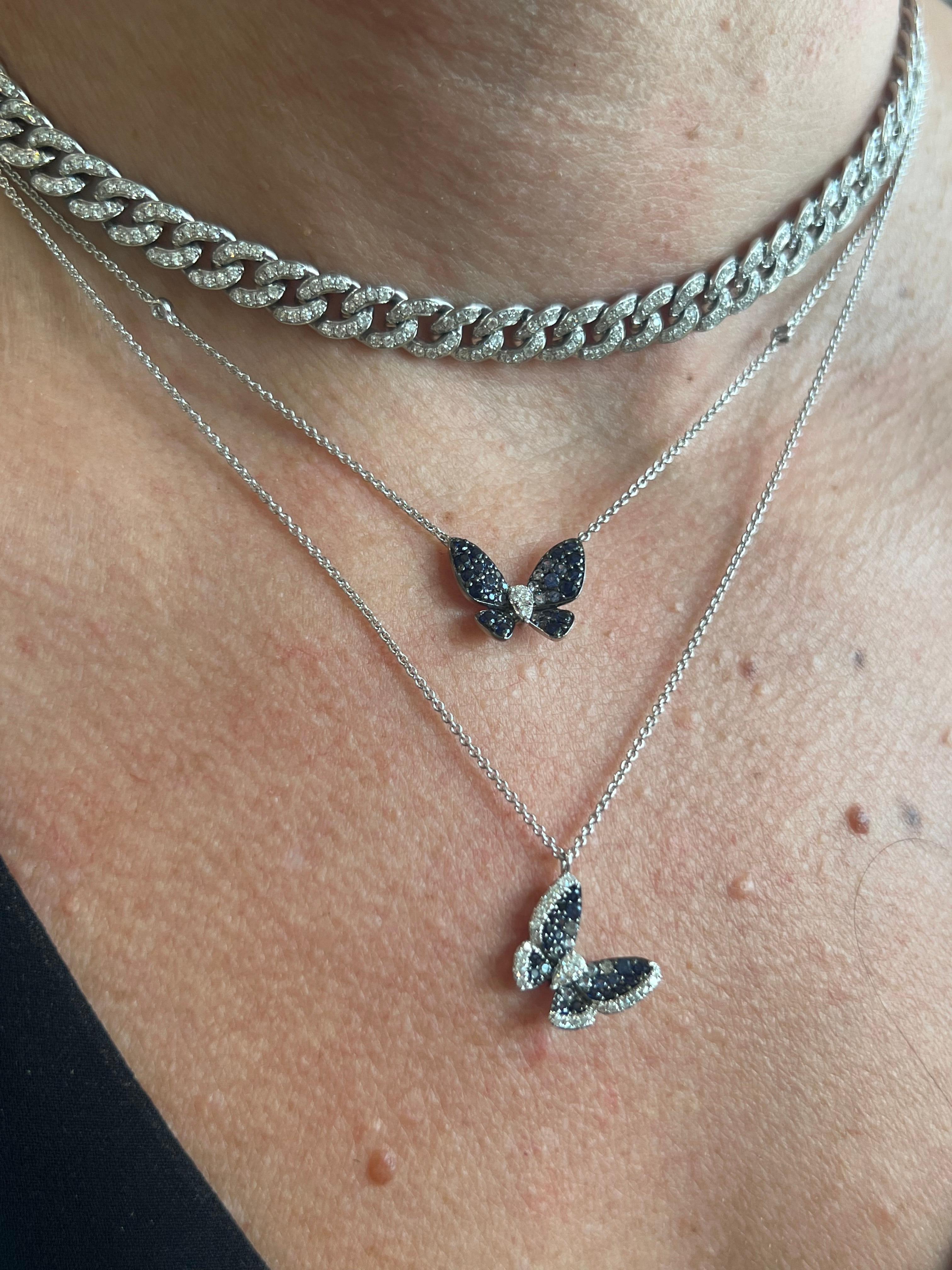 sapphire butterfly necklace
