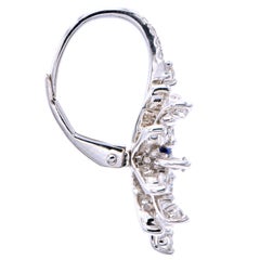 Sapphire Centered Diamond Starburst Earrings