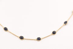 Sapphire chain 18 k gold