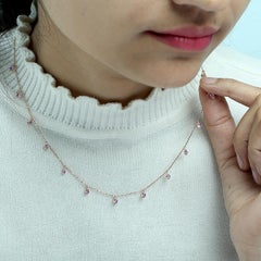 Sapphire Chain Necklace Made In 18k Yellow Gold