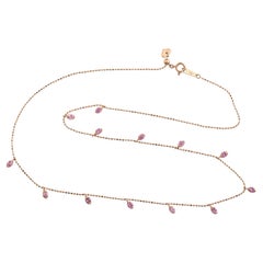 Sapphire Chain Necklace Made In 18k Yellow Gold