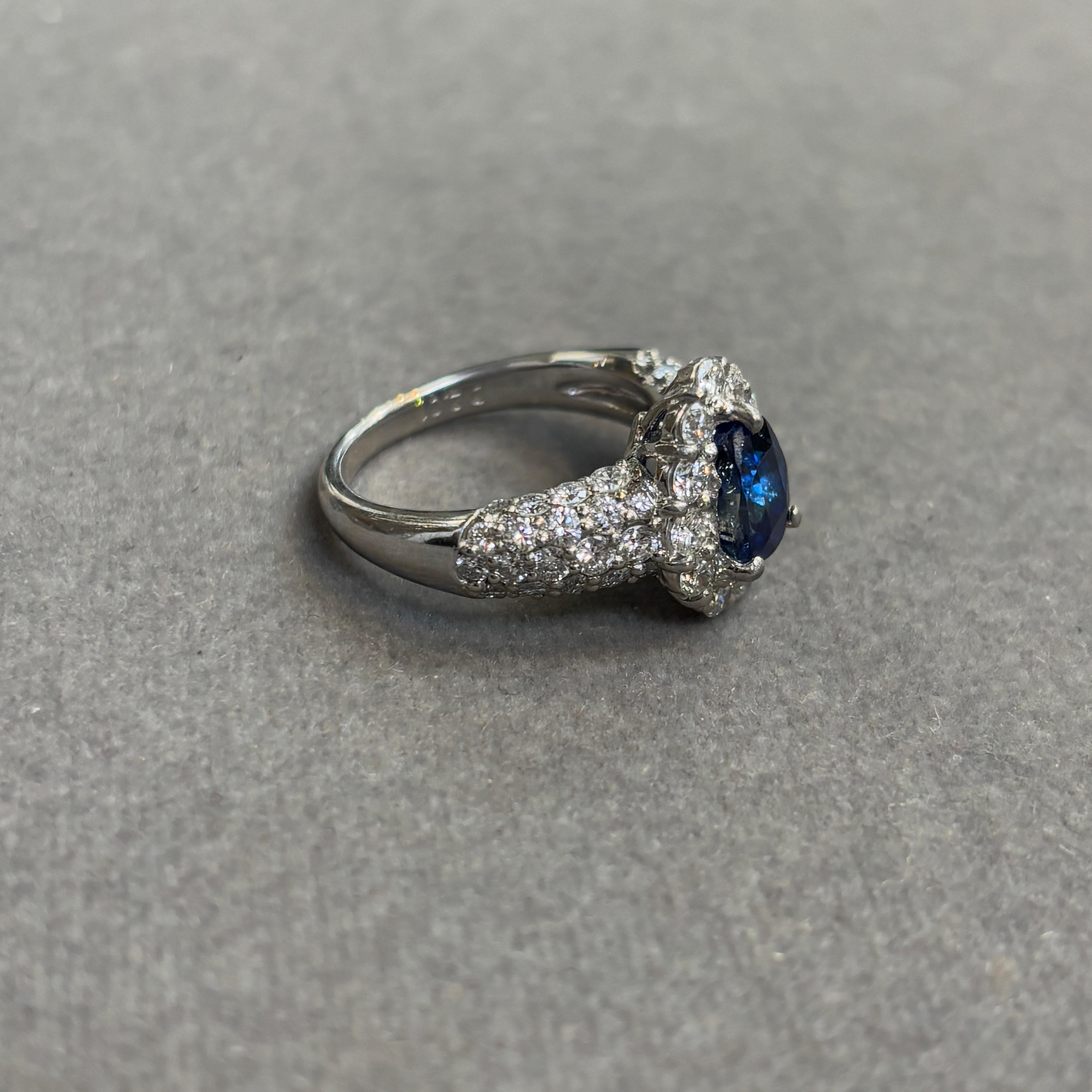 Saphir-Cocktailring im Zustand „Hervorragend“ im Angebot in New York, NY