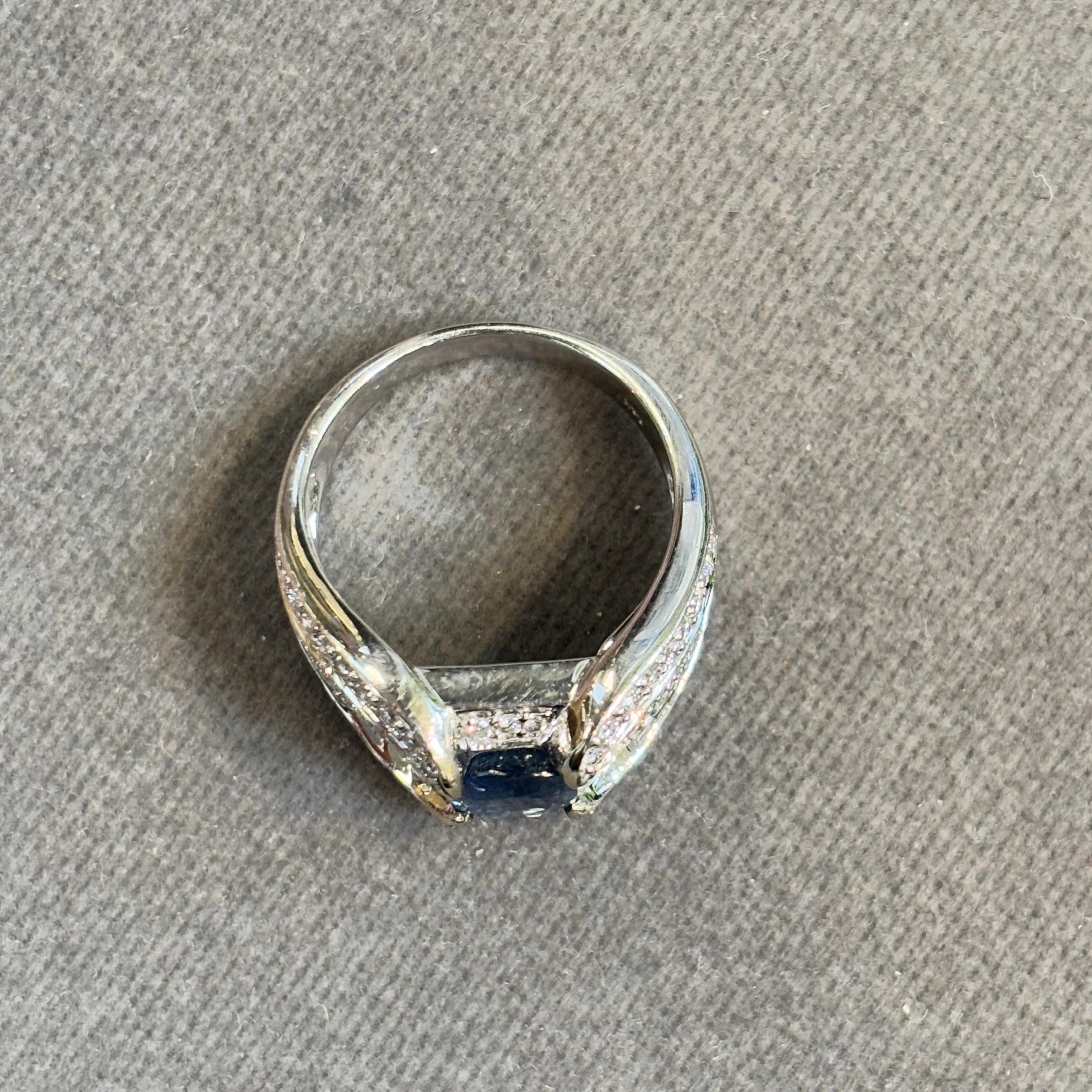 Saphir-Cocktailring im Angebot 1