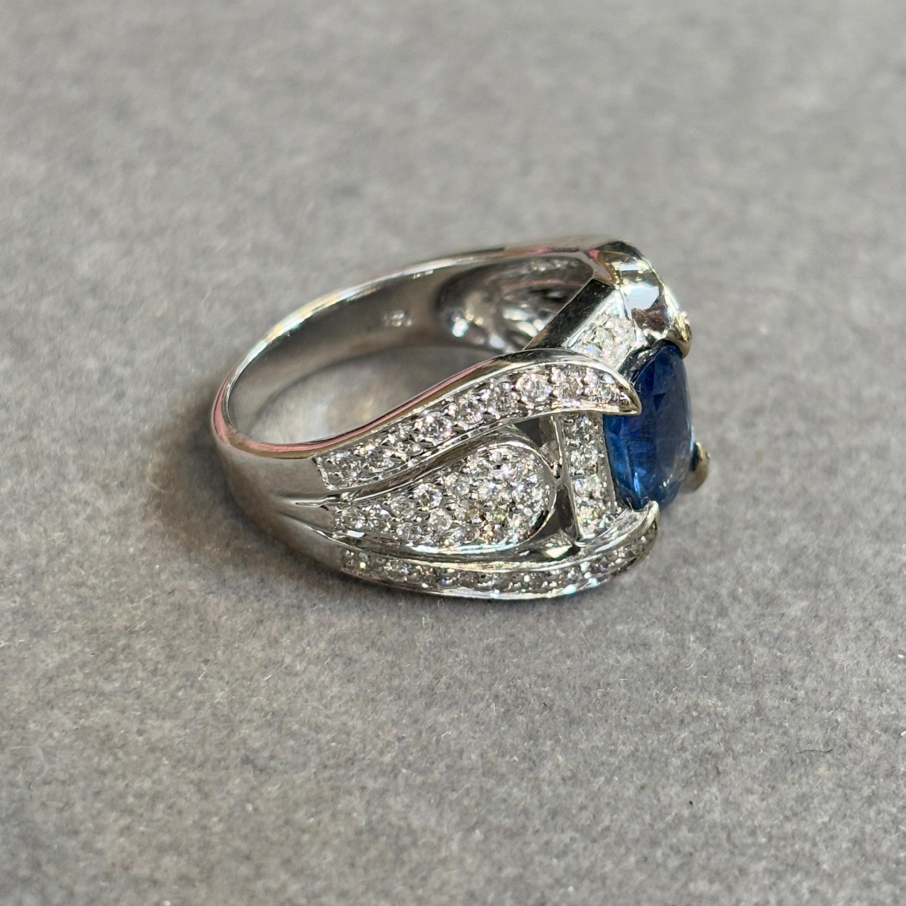 Saphir-Cocktailring im Angebot 2