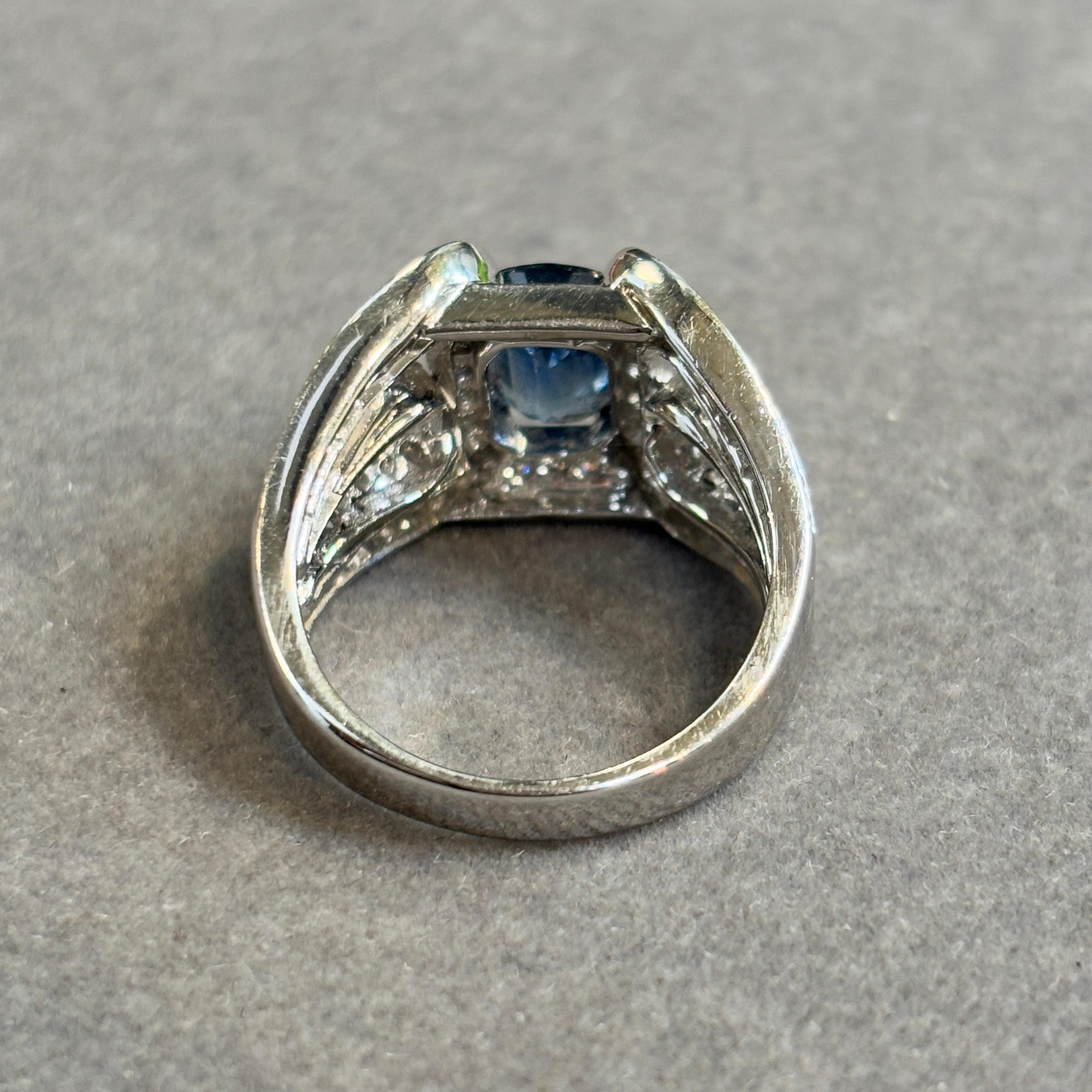 Saphir-Cocktailring im Angebot 3