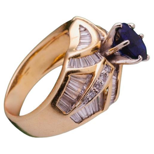 Sapphire Cocktail Ring For Sale