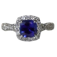 Sapphire Cushion Ring 1.56 CTS