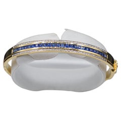 Saphir, Diamant-Armreif 18 k
