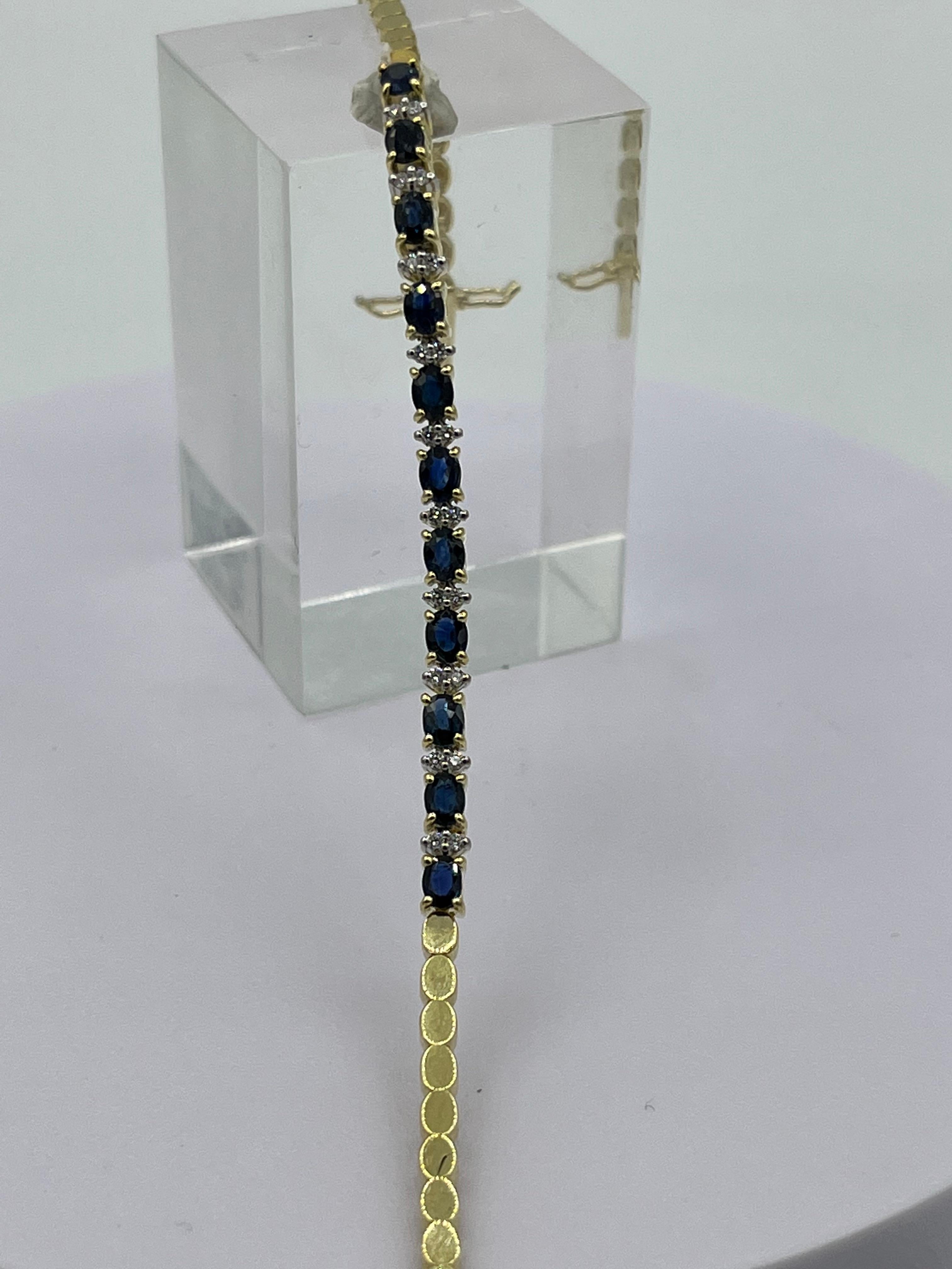 Sapphire Diamond 14k Bracelet  In New Condition In Bad Kissingen, DE