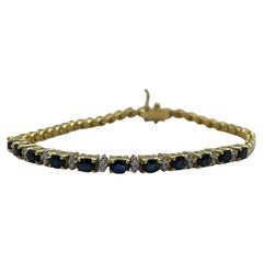 Sapphire Diamond 14k Bracelet 