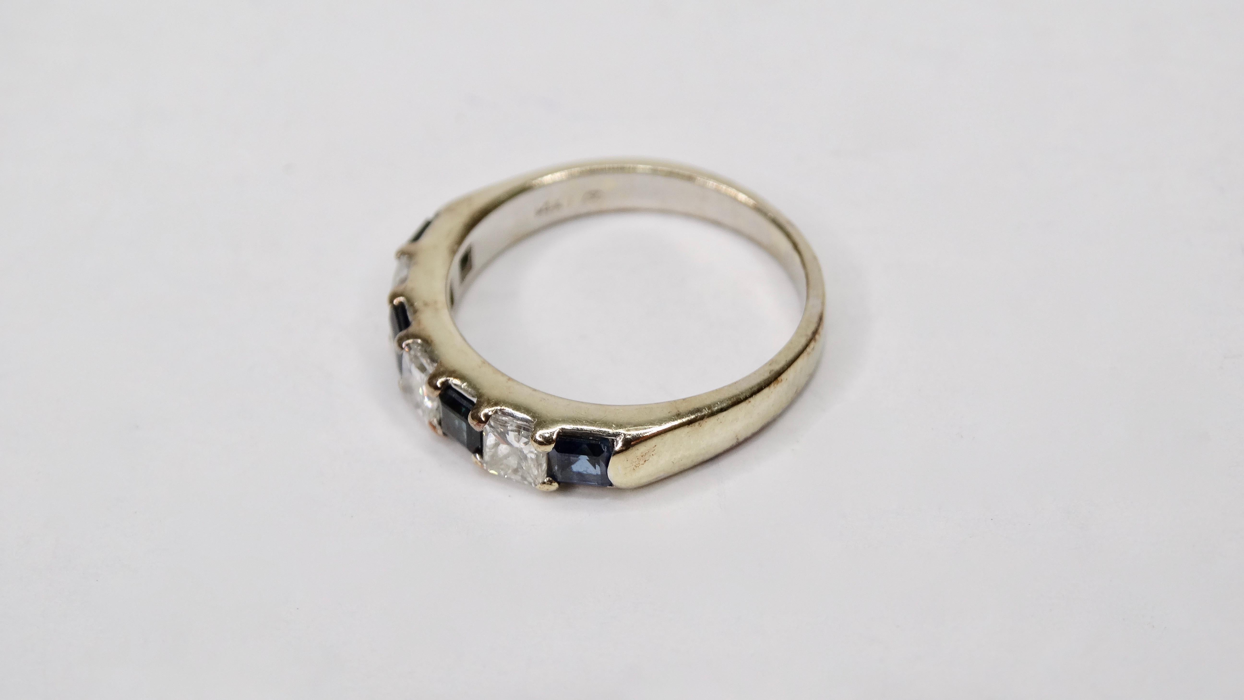 Sapphire & Diamond 14k Gold Ring  For Sale 1