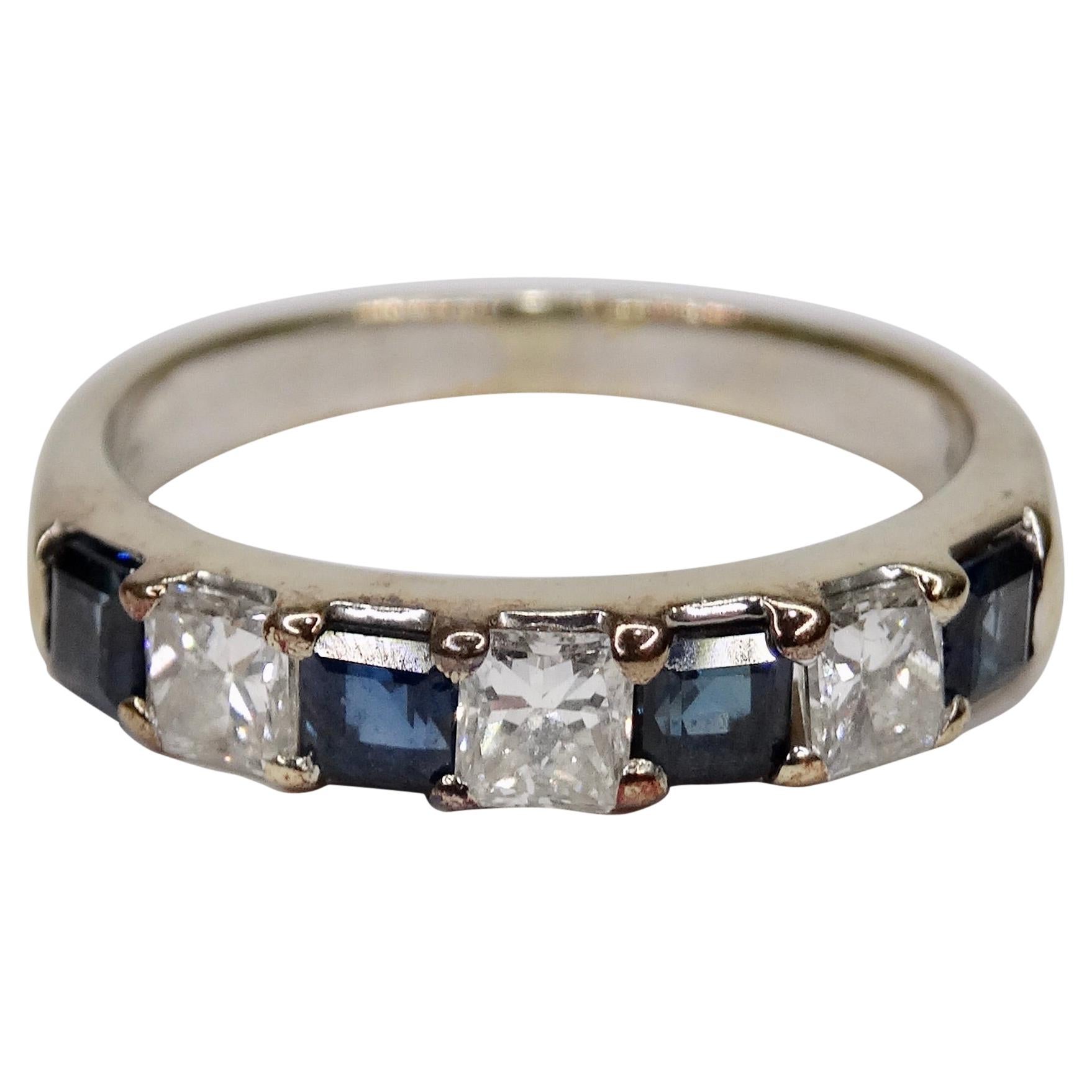 Sapphire & Diamond 14k Gold Ring  For Sale