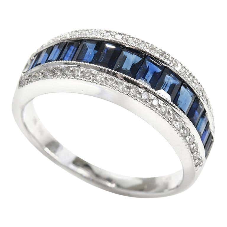 Antique Sapphire and Diamond Band Rings - 5,258 For Sale at 1stdibs ...