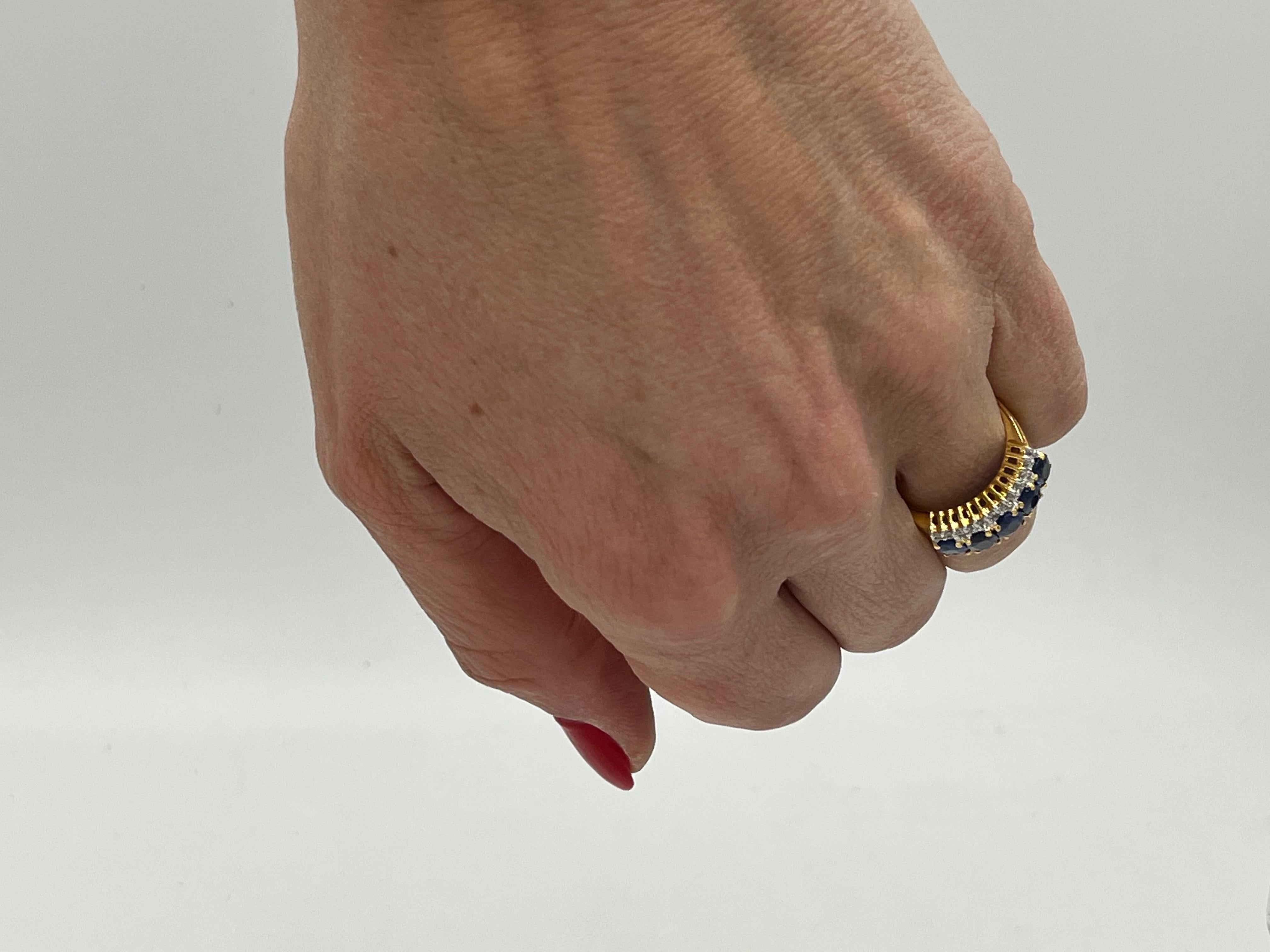 Sapphire Diamond  18 k ring 7