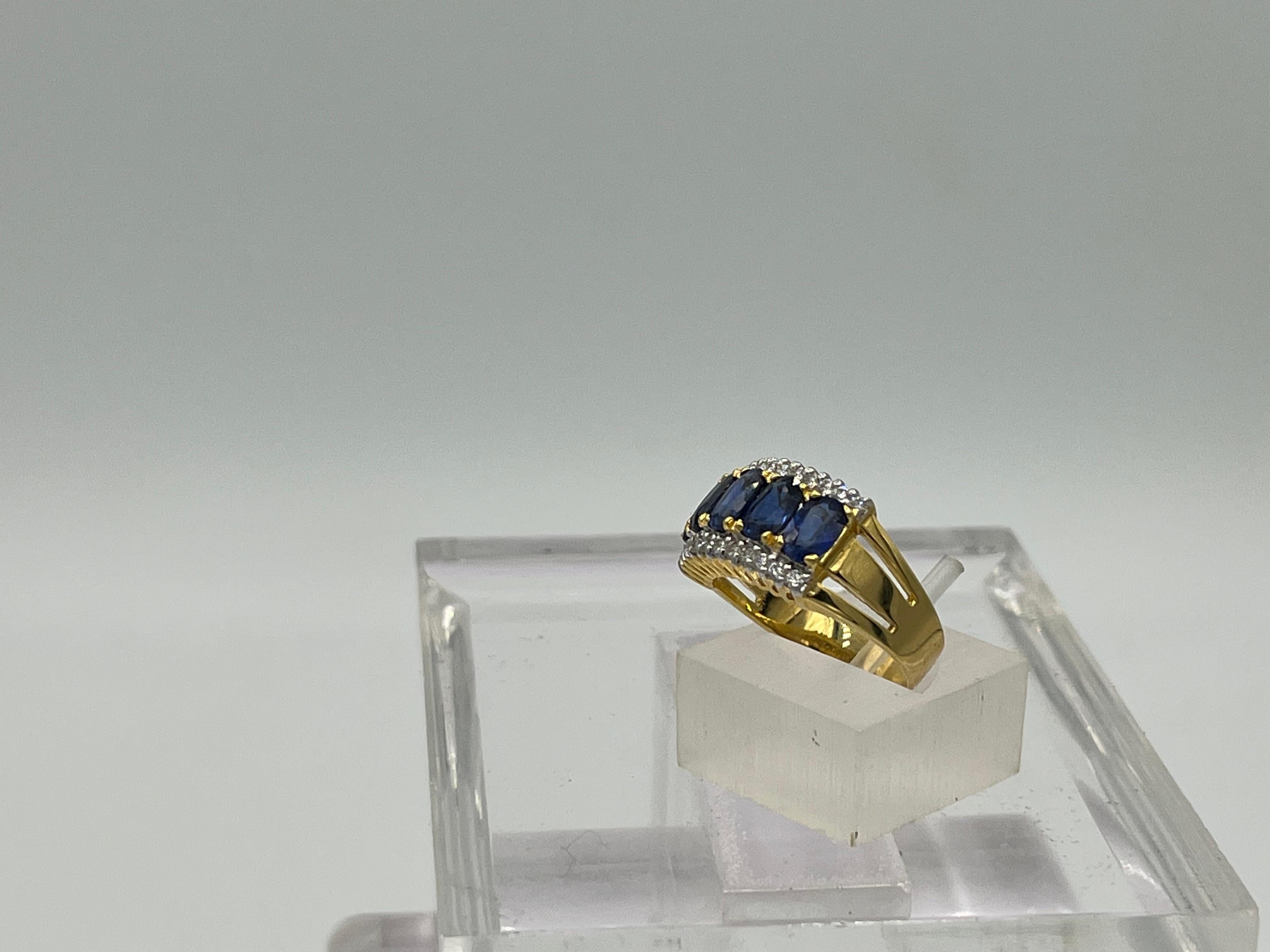 Sapphire Diamond  18 k ring 3
