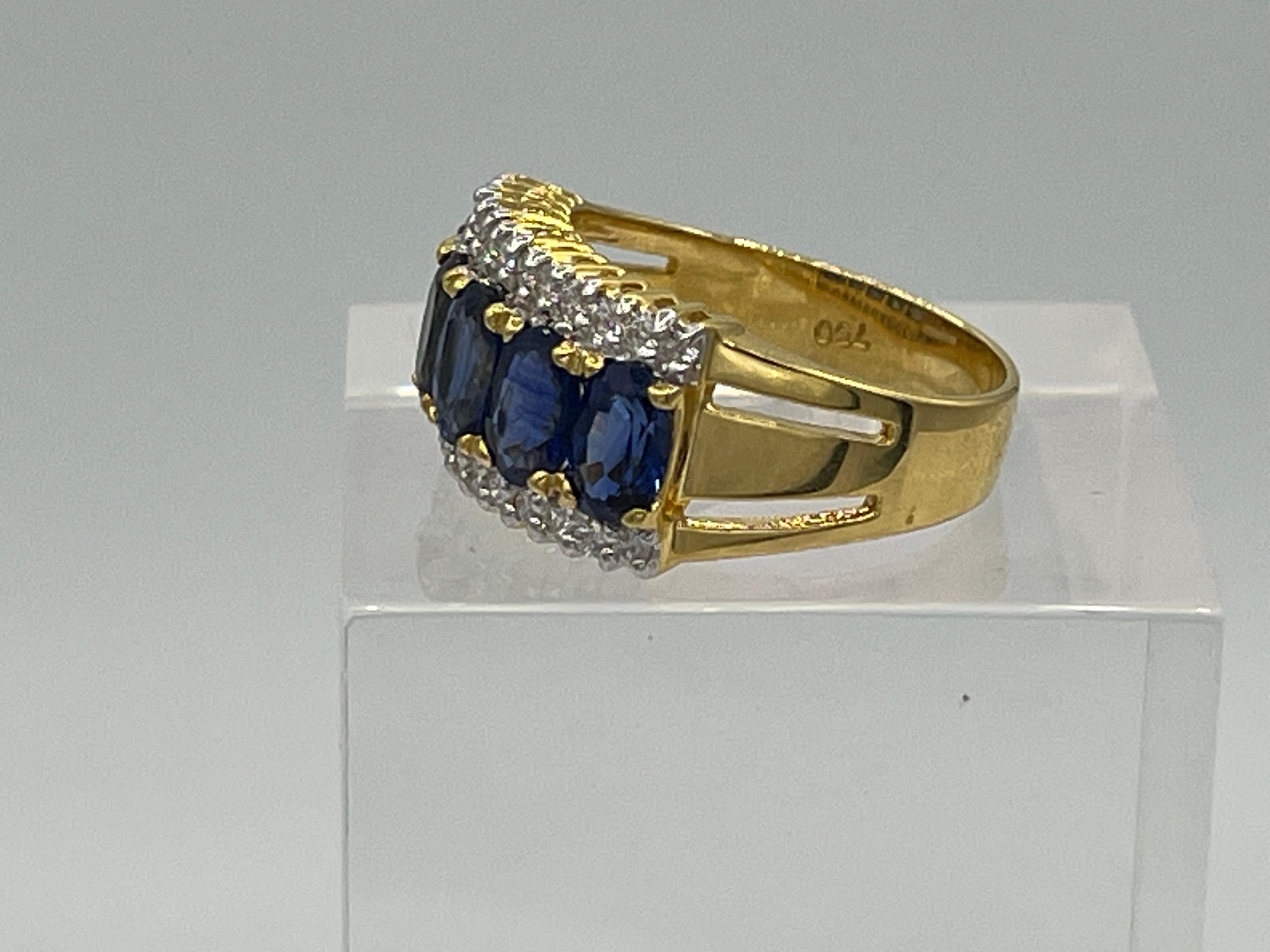Sapphire Diamond  18 k ring 5