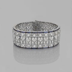 Sapphire, Diamond and Platinum Bracelet 1930