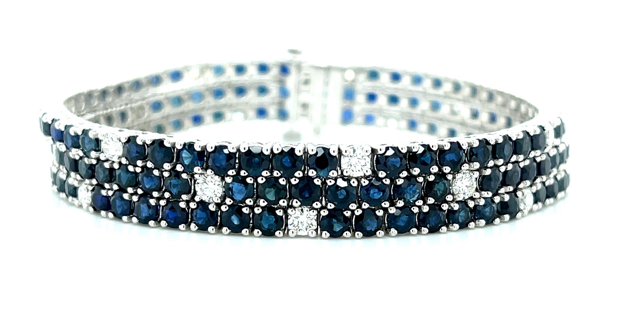 triple diamond bracelet pattern