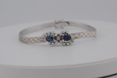 Sapphire & Diamond Bracelet – 18K White Gold
