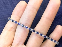 Sapphire & Diamond bracelet 18KT gold tennis bracelet