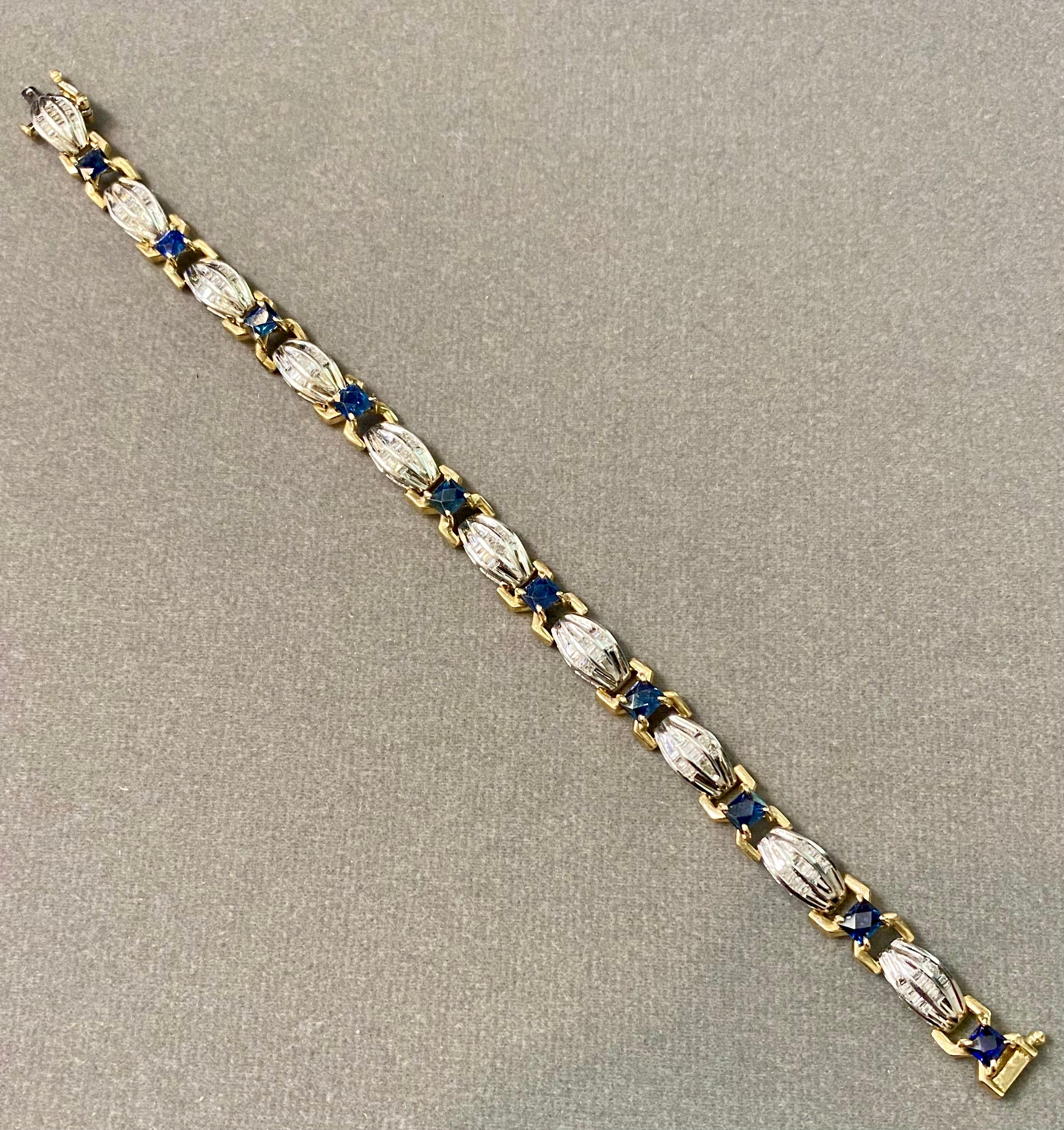Sapphire & Diamond Bracelet  For Sale 1