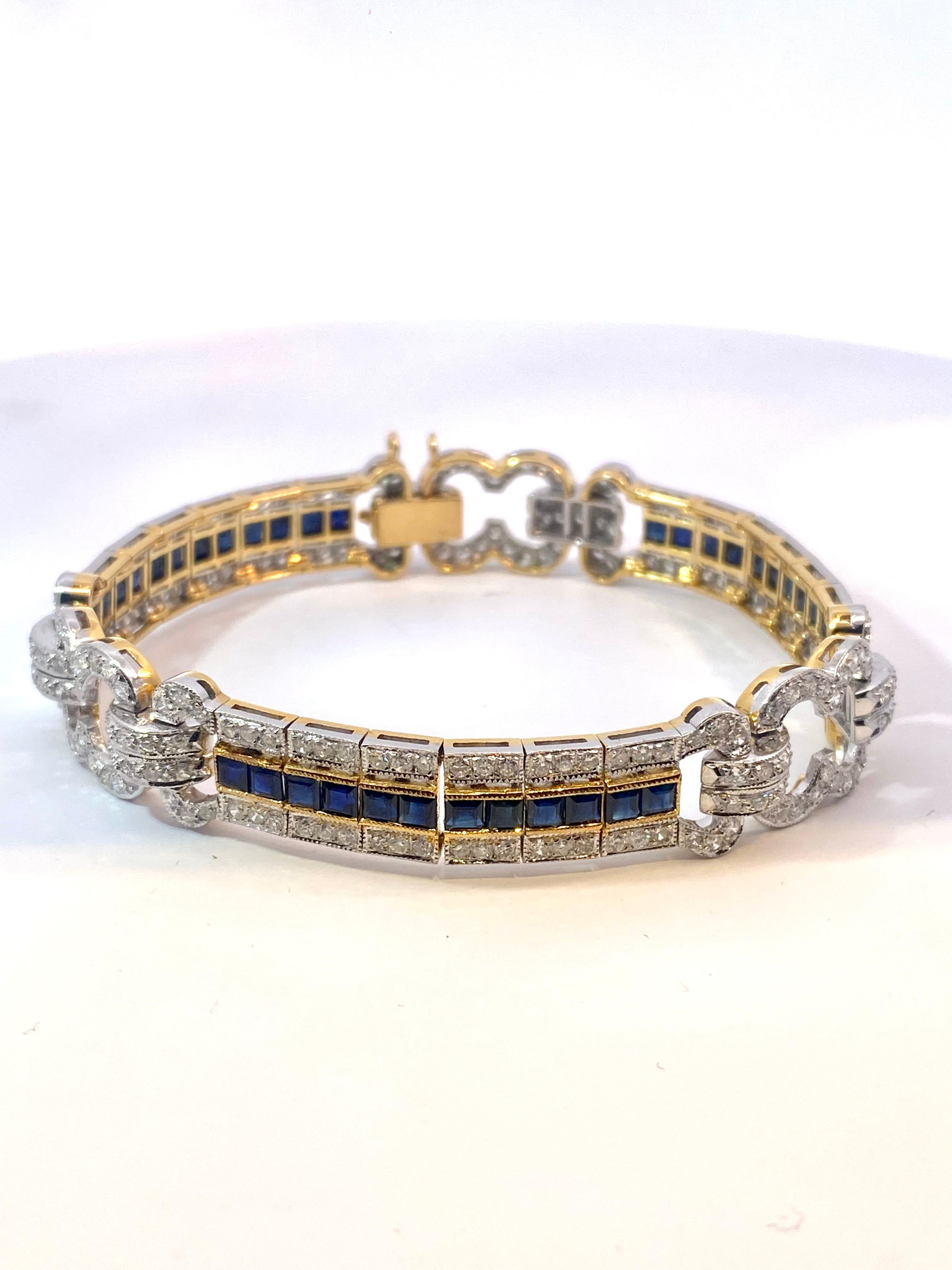 Sapphire & Diamond Bracelet  For Sale 1