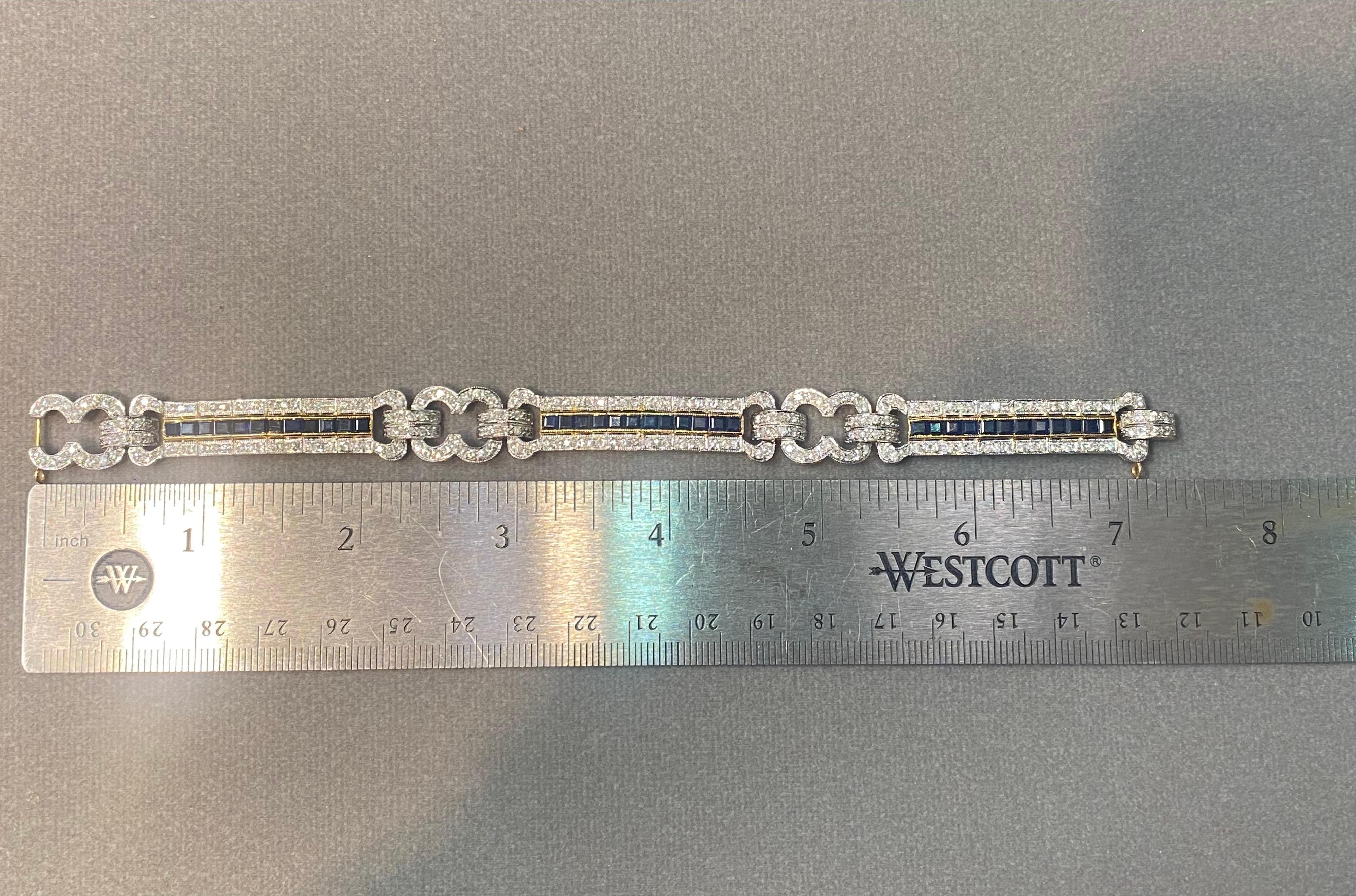 Sapphire & Diamond Bracelet For Sale 3