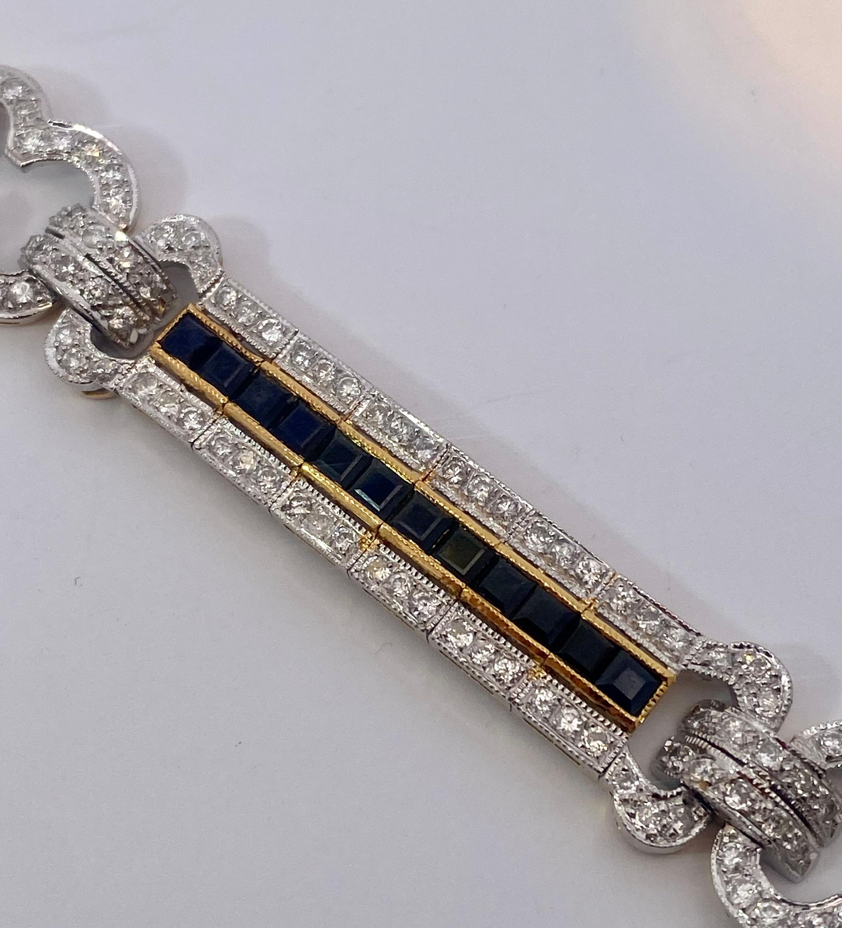 Sapphire & Diamond Bracelet  For Sale 4